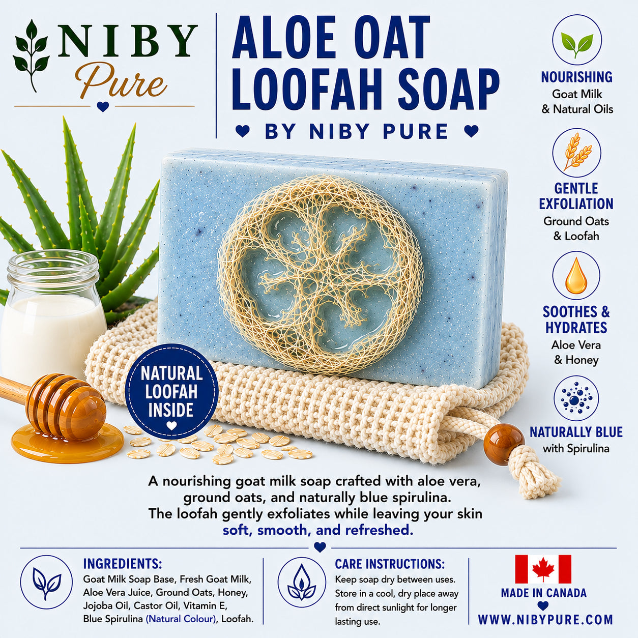 Aloe Oat Loofah Soap