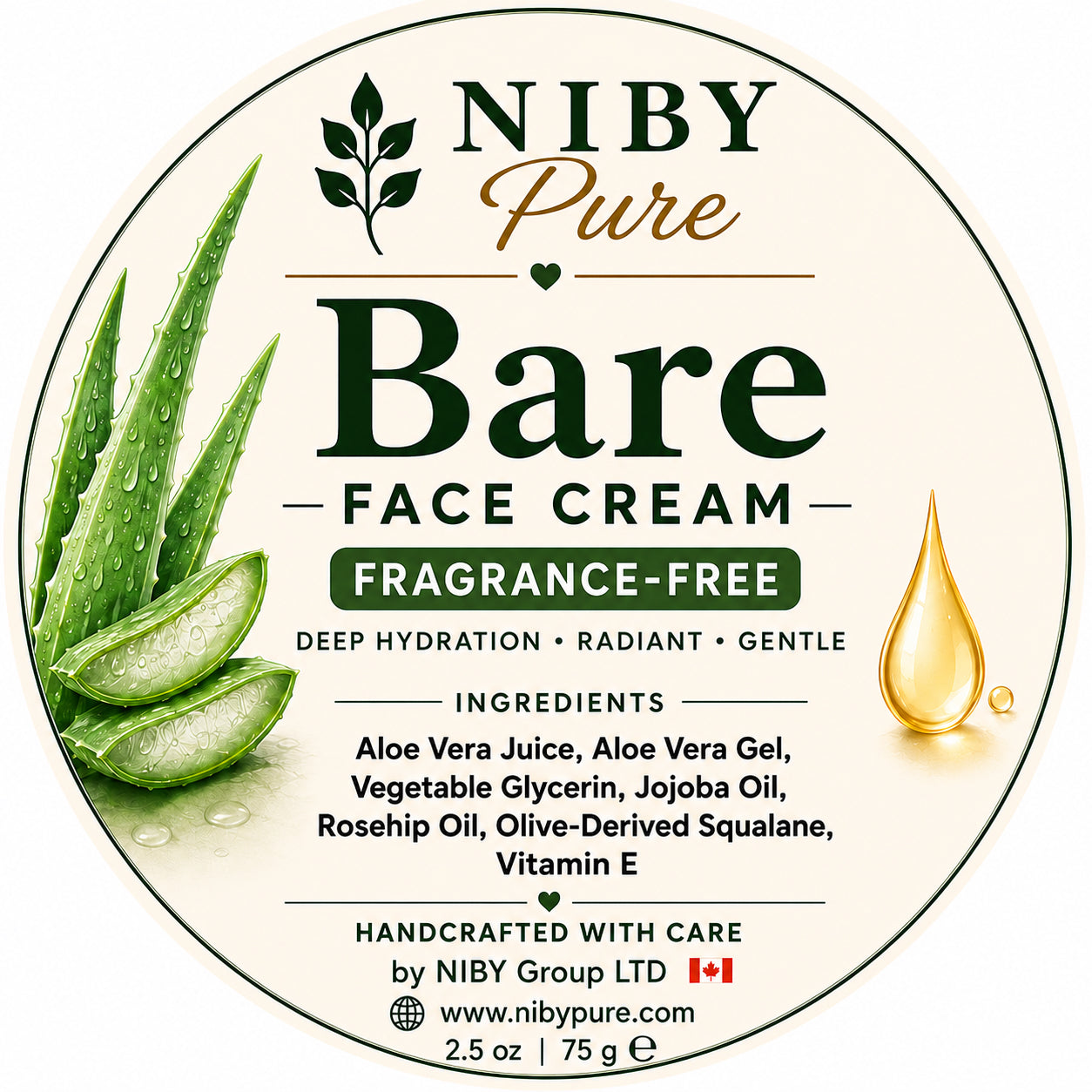 Bare Face Cream - Fragrance-Free